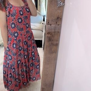 Knox Rose red floral maxi dress size medium